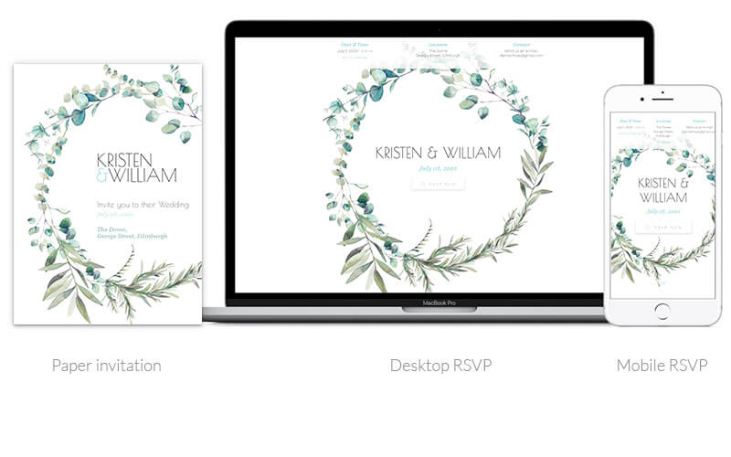Pick an existing theme, customise your own or upload your existing Invitations design.