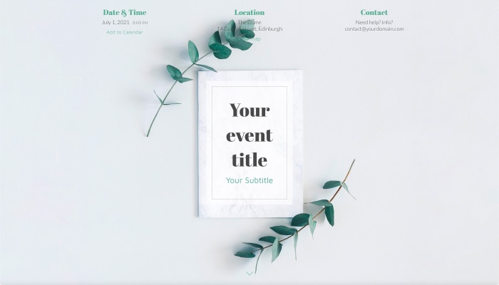 Beautiful design, ideal for your RSVP website