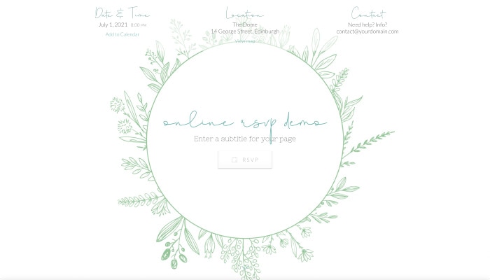 Nice & simple - pale-green circle flowers theme