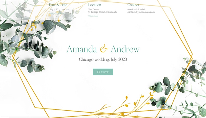 A stylish RSVP design for Wedding or other Event