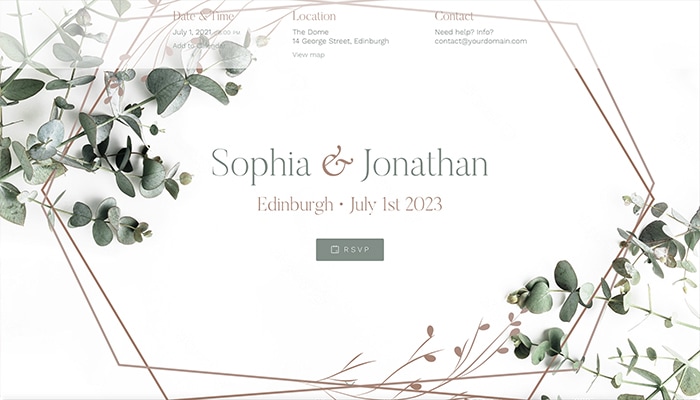 An elegant Invitation website for your Event RSVP