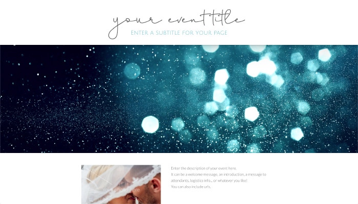 Blue glitter, beautiful & simple theme