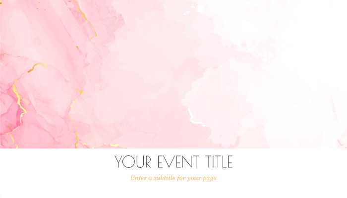 Classy Pink marble theme with Gold accents