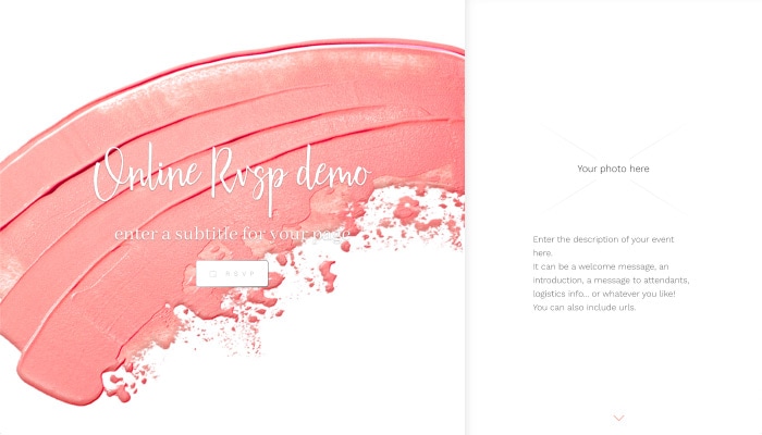 A pretty pink paint stroke theme for your Wedding?
