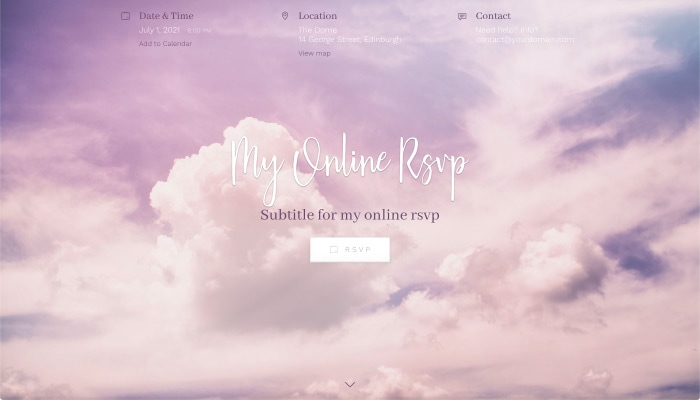 Beautiful and colorful sky for your RSVP design