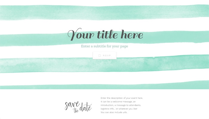 Fresh & Nice design for your RSVP website