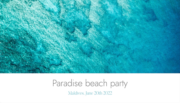 Having a beach event? We have the perfect design!