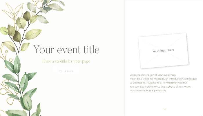 Classic theme with Green Leaves & elegant look