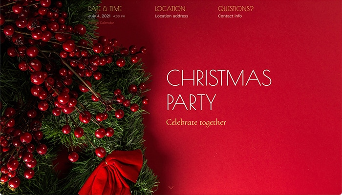 Send your Online RSVP invitation for your Christmas party