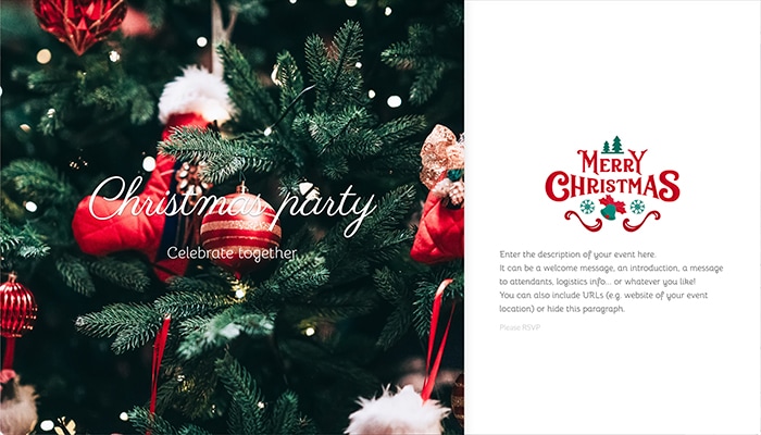 Get the Christmas tree ready and send your Guests to the RSVP site